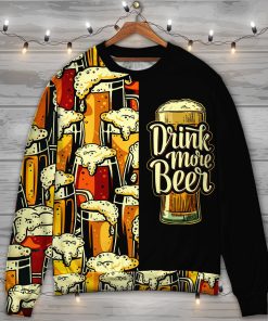 Beer Favorite Drink More Beer 3D Printed Christmas Ugly Sweater