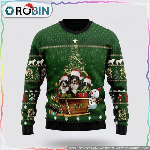 Bernese Mountain Dog Group Xmas Ugly Christmas Sweater Dog Lover Christmas Sweater