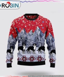 Bernese Mountain Dog Snow Ugly Christmas Sweater Dog Lover Christmas Sweater