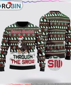 Bernese Mountain Dog Through The Now Sweater Dog Lover Christmas Sweater