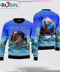 Bigfoot Area Ugly Christmas Sweater Gifts For Bigfoot Believers