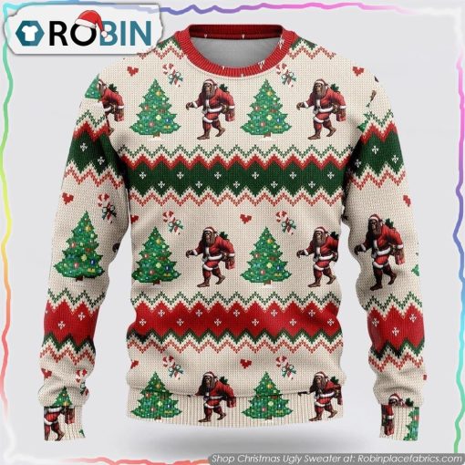 Bigfoot Bring Your Gift Christmas Ugly Sweater