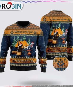 Bigfoot Camping Christmas Ugly Sweater Gifts For Bigfoot Lovers