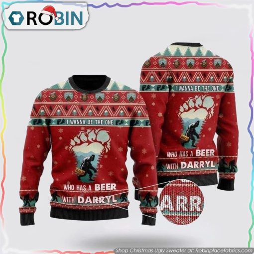 Bigfoot Christmas Sweater 3D Printed Ugly Xmas Gifts For Bigfoot Lovers