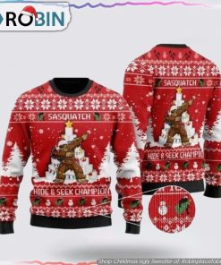 Bigfoot Christmas Ugly Sweater Gift For Ugly Sweater Lovers