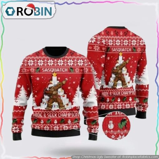 Bigfoot Christmas Ugly Sweater Gift For Ugly Sweater Lovers