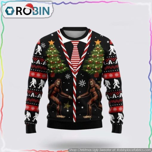 Bigfoot Christmas Ugly Sweater Gifts For Bigfoot Lovers