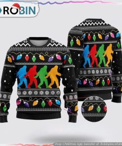 Bigfoot Color Party Christmas Ugly Sweater