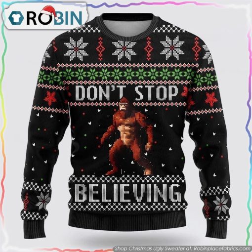 Bigfoot Don’t Stop Ugly Christmas Sweater