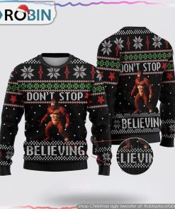 Bigfoot Don’t Stop Ugly Christmas Sweater