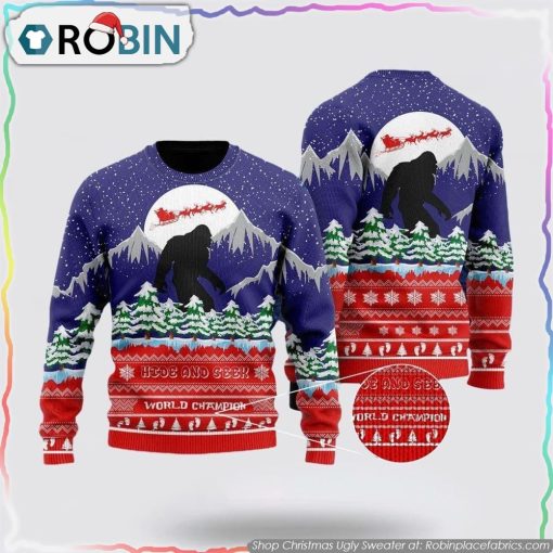 Bigfoot Merry Christmas Ugly Sweater Gifts For Bigfoot Lovers