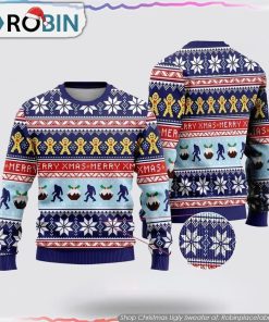 Bigfoot Merry Xmas Ugly Christmas Sweater