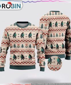 Bigfoot Ring Ring Christmas Ugly Christmas Sweater