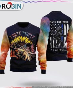 Bigfoot Sunflower Ugly Christmas Sweater Gifts For Bigfoot Lovers