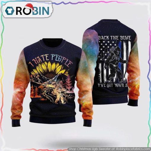 Bigfoot Sunflower Ugly Christmas Sweater Gifts For Bigfoot Lovers