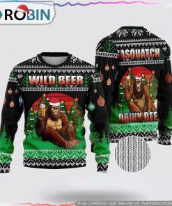 Bigfoot Wild Beer Ugly Christmas Sweater