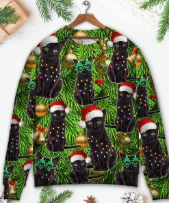 Black Cat Christmas Merry Xmas Ugly Christmas Sweater Black Cat Christmas Merry Xmas Ugly Christmas Sweater