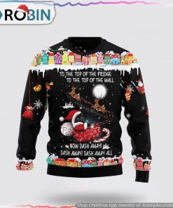Black Cat Sleigh Christmas Christmas Ugly Sweater Cat Lover Christmas Sweater