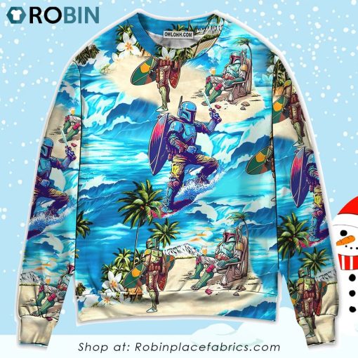 Boba Fett Star Wars Surfing Sweater