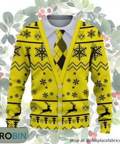Borussia Dortmund Bundesliga Team Ugly Christmas Sweater Borussia Dortmund Bundesliga Team Ugly Christmas Sweater