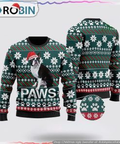 Boston Terrier Santa Printed Christmas Ugly Sweater, Pet Lover Christmas Sweater
