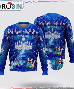Bowling Royal Ugly Christmas Sweater Christmas Gift For Bowling Enthusiasts