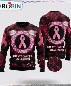 Breast Cancer Awareness Christmas Ugly Sweater Christmas Gifts For Survivors