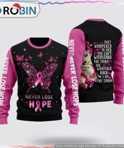 Breast Cancer Warrior Christmas Ugly Sweater Christmas Gifts For Survivors