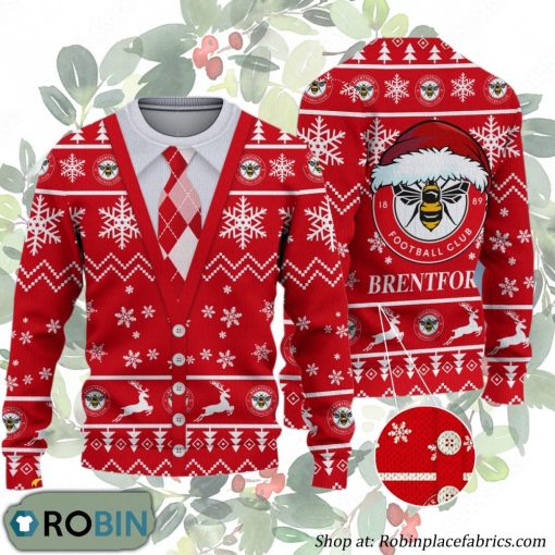 Brentford FC Premier League Ugly Christmas Sweater