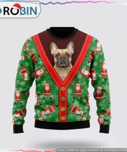Bulldog Ugly Christmas Sweater, Pet Lover Christmas Sweater
