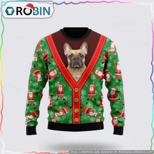 Bulldog Ugly Christmas Sweater, Pet Lover Christmas Sweater