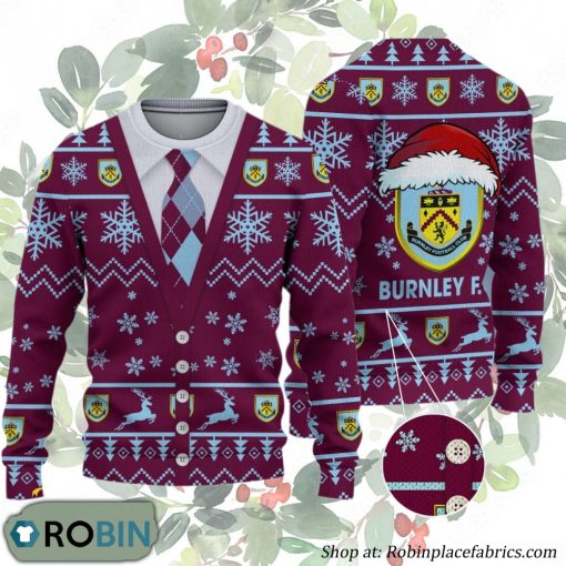 Burnley FC Premier League Ugly Christmas Sweater