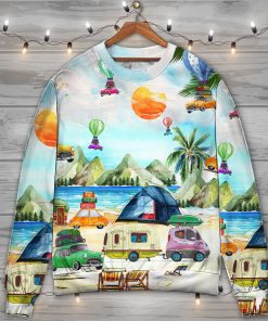 Camping Get High With Christmas Ugly Sweater, Sweatshirt