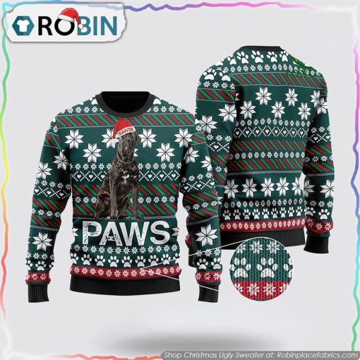 Cane Corso Santa Printed Christmas Ugly Sweater, Pet Lover Christmas Sweater