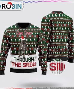 Cane Corso Through The Snow Christmas Ugly Sweater, Pet Lover Christmas Sweater