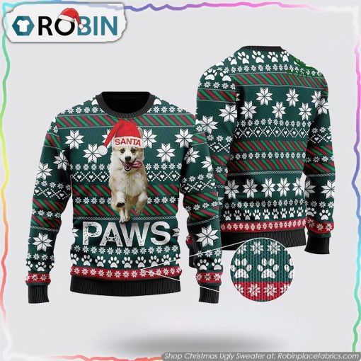 Cardigan Welsh Corgi Santa Printed Christmas Ugly Sweater, Pet Lover Christmas Sweater