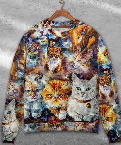 Cat Art Lover Cat Colorful Mixer Ugly Christmas Sweater