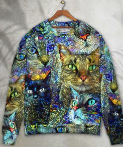 Cat Art Lover Cat Colorful Style Ugly Christmas Sweater Cat Art Lover Cat Colorful Style Ugly Christmas Sweater