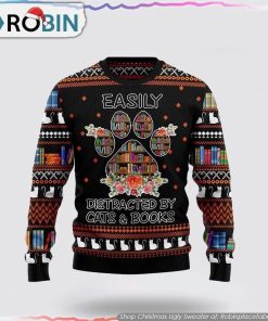 Cat Be Kind Ugly Christmas Sweater Cat Lover Christmas Sweater