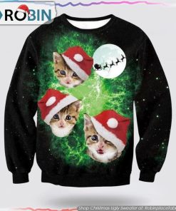 Cat Christmas Christmas Ugly Sweater Cat Lover Christmas Sweater