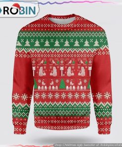 Cat Christmas Present Ugly Christmas Sweater Cat Lover Christmas Sweater