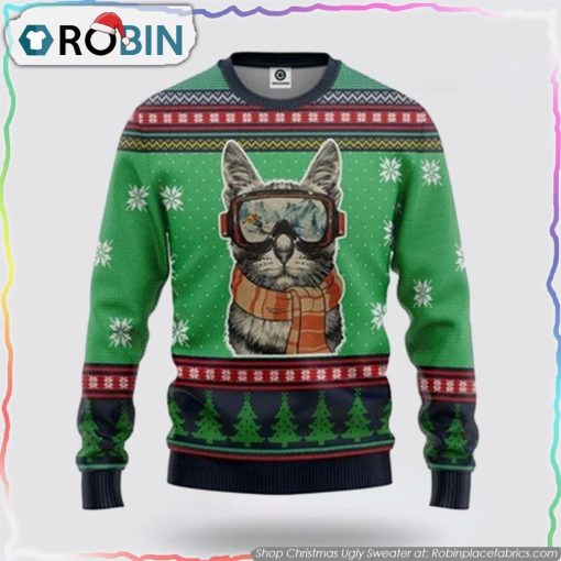 Cat Christmas Ugly Sweater Cat Lover Christmas Sweater