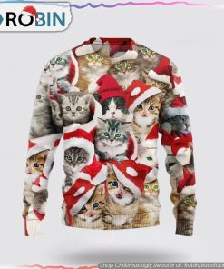 Cat Christmats Ugly Christmas Sweater Cat Lover Christmas Sweater
