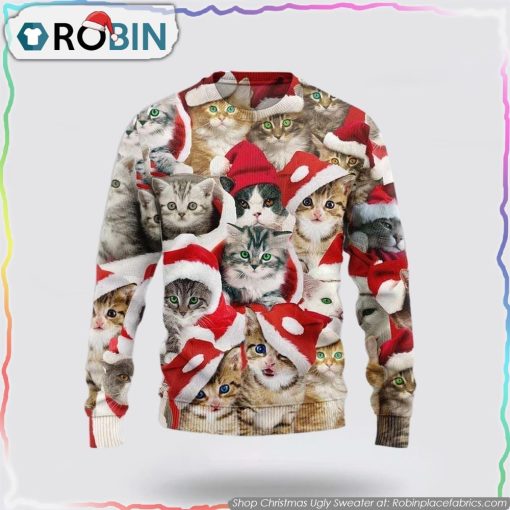 Cat Christmats Ugly Christmas Sweater Cat Lover Christmas Sweater