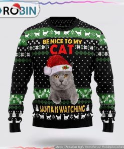 Cat Cute Witcher Noel Mc Christmas Ugly Sweater Cat Lover Christmas Sweater
