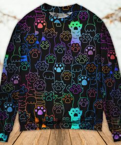Cat Cutie Little Paw Christmas Ugly Sweater, Sweatshirt Cat Cutie Little Paw Christmas Ugly Sweater, Sweatshirt