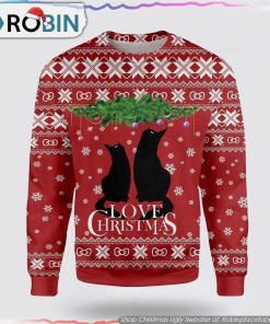 Cat Love Christmas Ugly Christmas Sweater Cat Lover Christmas Sweater