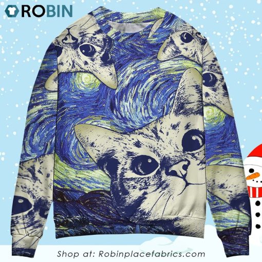 Cat Love Life Cute Ugly Christmas Sweater