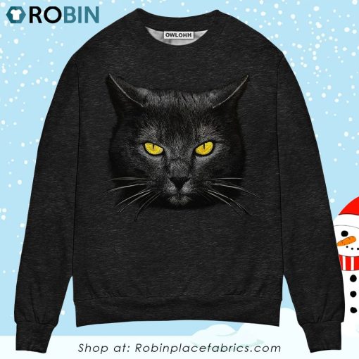 Cat Loves Darkness So Cool Ugly Christmas Sweater
