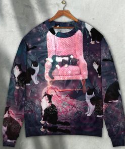 Cat On The Pink Chair So Lovely Ugly Christmas Sweater